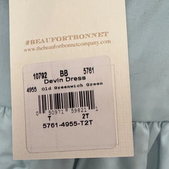 TBBC Devin Dress Greenwich Green 2T NWT - Picture 6 of 9